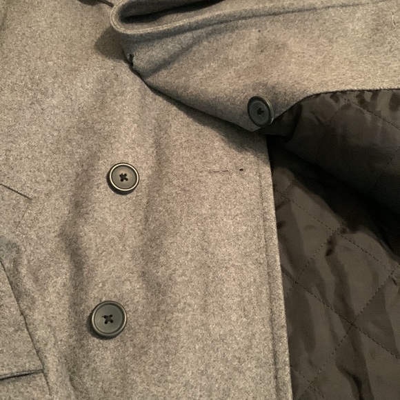 NWT Claiborne Gray button down coat. Size XL - Picture 5 of 9